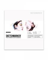Скетчбук SKETCHMARKER The Mirror 220 г/м2 163 x 163 мм 50 л твердая обложка Белая MPMRSQH/WHITE
