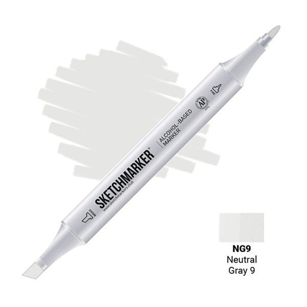 Маркер SKETCHMARKER двухсторонний на спирт.основе NG9 Нейтральный серый 9 MPSM-NG9
