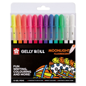 Набор гелевых ручек SAKURA Gelly Roll Moonlight 12 цветов MPPOXPGBMOO12