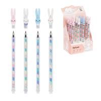 Ручка шариковая MESHU "Ice Cream Rabbit ", синяя, 0,7мм, корпус ассорти, с топпером RE-MS_02873