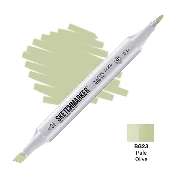 Маркер SKETCHMARKER двухсторонний на спирт.основе BG23 Бледно оливковый MPSM-BG23