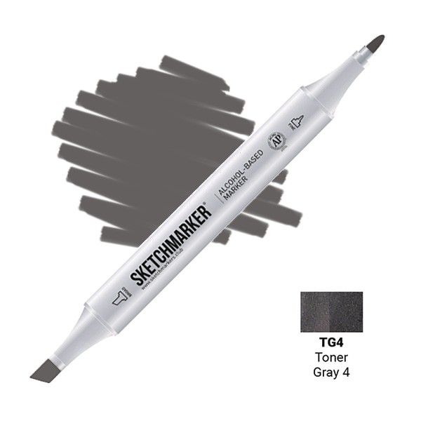 Маркер SKETCHMARKER двухсторонний на спирт.основе TG4 Тонированный серый 4 MPSM-TG4