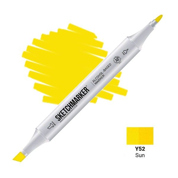 Маркер SKETCHMARKER двухсторонний на спирт.основе Y52 Солнце MPSM-Y52