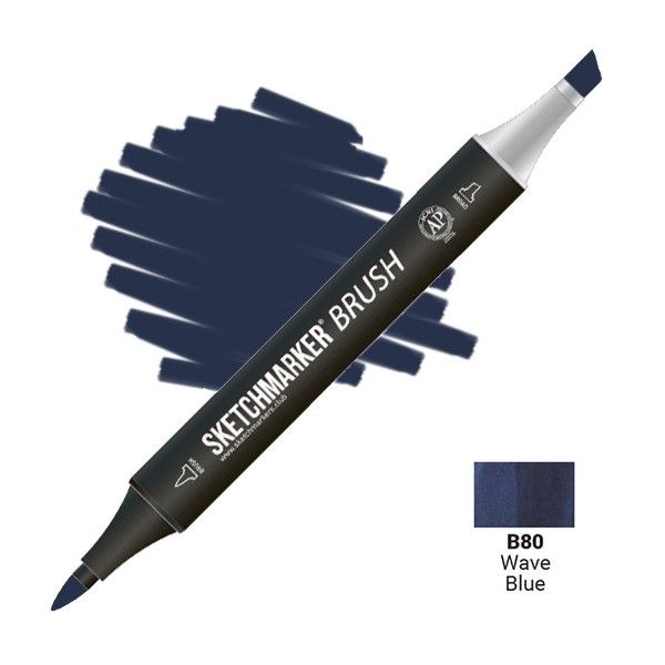 Маркер SKETCHMARKER Brush двухсторонний на спирт.основе B80 Морская волна MPSMB-B80