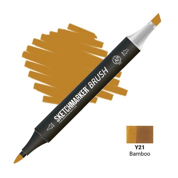 Маркер SKETCHMARKER Brush двухсторонний на спирт.основе Y21 Бамбук MPSMB-Y21