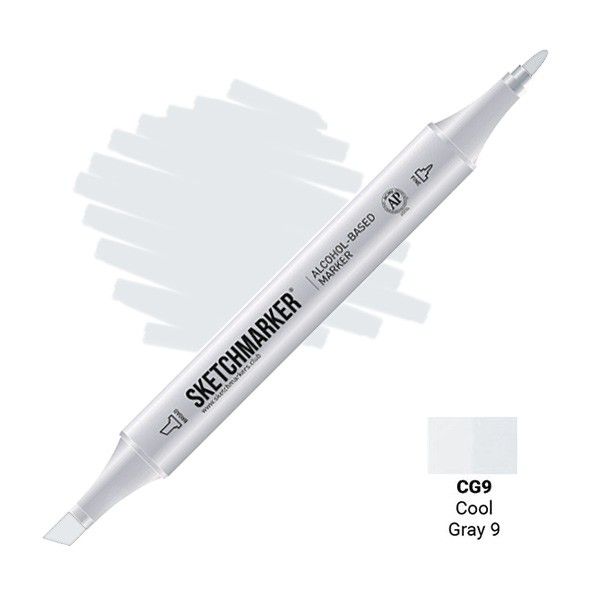 Маркер SKETCHMARKER двухсторонний на спирт.основе CG9 Прохладный серый 9 MPSM-CG9