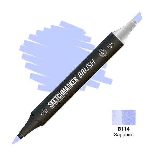 Маркер SKETCHMARKER Brush двухсторонний на спирт.основе B114 Сапфир MPSMB-B114