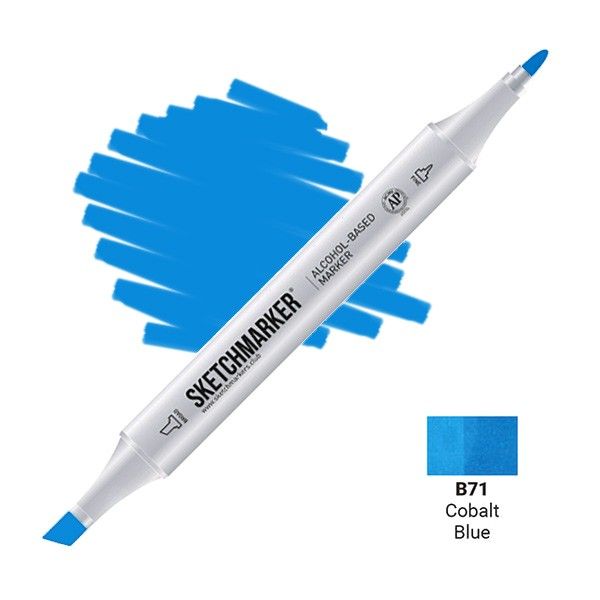 Маркер SKETCHMARKER двухсторонний на спирт.основе B71 Голубой кобальт MPSM-B71