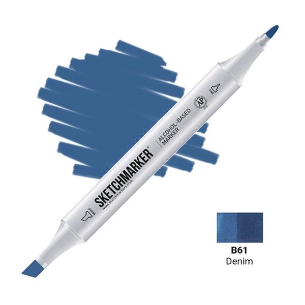 Маркер SKETCHMARKER двухсторонний на спирт.основе B61 Джинсовый MPSM-B61