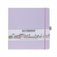 Блокнот для зарисовок SKETCHMARKER 140 г/м2 20 x 20 см 80 л, твердая обложка, Фиолетовый пастельный MP2314705SM