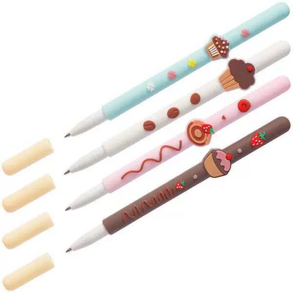 Ручка шариковая MESHU "Sweets" синяя, 0.7 мм, софтач, корпус ассорти RE-296399