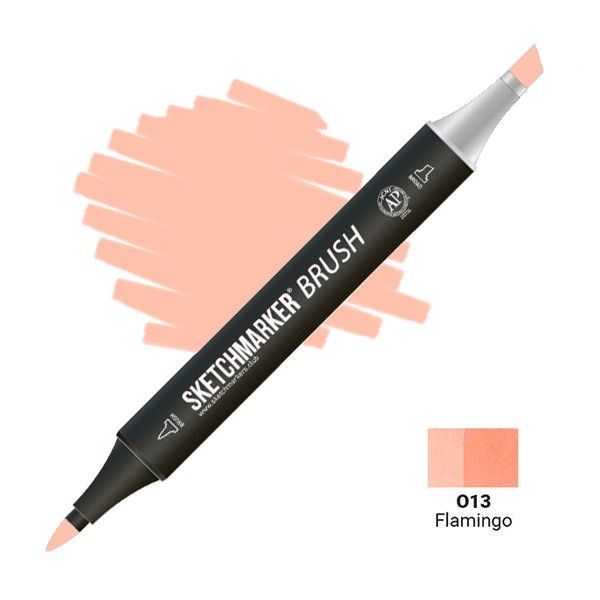 Маркер SKETCHMARKER Brush двухсторонний на спирт.основе O13 Фламинго MPSMB-O13