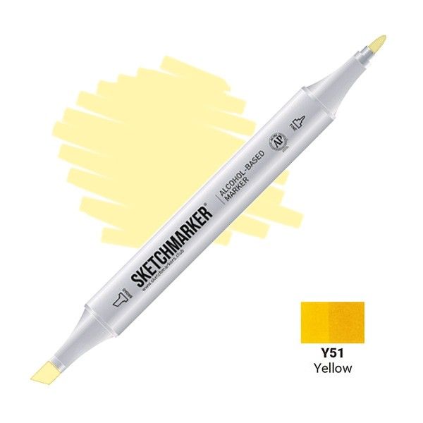 Маркер SKETCHMARKER двухсторонний на спирт.основе Y51 Желтый MPSM-Y51