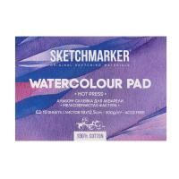 Альбом-склейка для акварели SKETCHMARKER 300 г/м2 12.5 x 18 см 10 л, хлопок, мелкозернистая MP1218300HSM