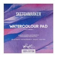 Альбом-склейка для акварели SKETCHMARKER 300 г/м2 26 x 26 см 10 л, хлопок, мелкозернистая MP2626300HSM