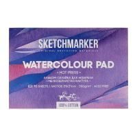 Альбом-склейка для акварели SKETCHMARKER 300 г/м2 21 x 31 см 10 л, хлопок, мелкозернистая MP2131300HSM