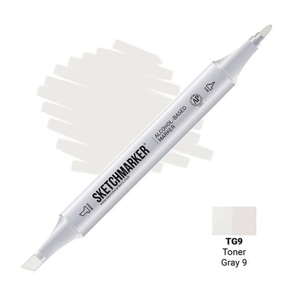 Маркер SKETCHMARKER двухсторонний на спирт.основе TG9 Тонированный серый 9 MPSM-TG9
