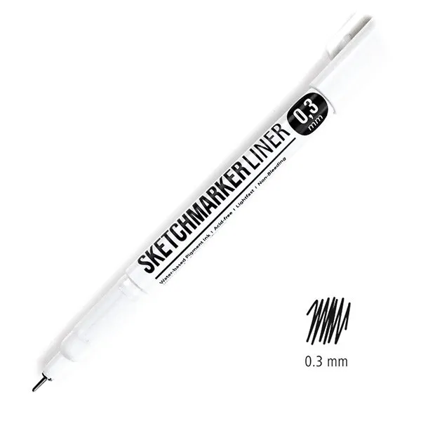 Ручка капиллярная (линер) SKETCHMARKER 0.3 мм черный MPSML-03