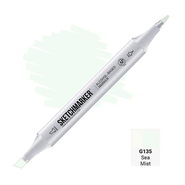 Маркер SKETCHMARKER двухсторонний на спирт.основе G135 Морская дымка MPSM-G135