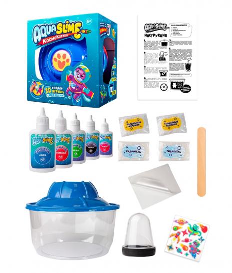 Набор для опытов Slime "Aqua Slime. Большой набор" 650 г AS-AQ002