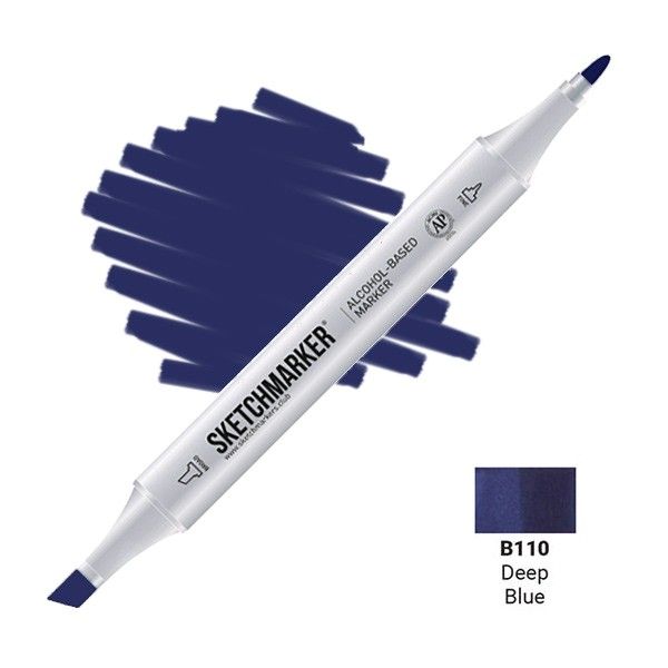 Маркер SKETCHMARKER двухсторонний на спирт.основе B110 Глубокий синий MPSM-B110