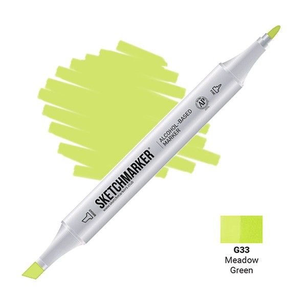 Маркер SKETCHMARKER двухсторонний на спирт.основе G33 Зеленый луг MPSM-G33