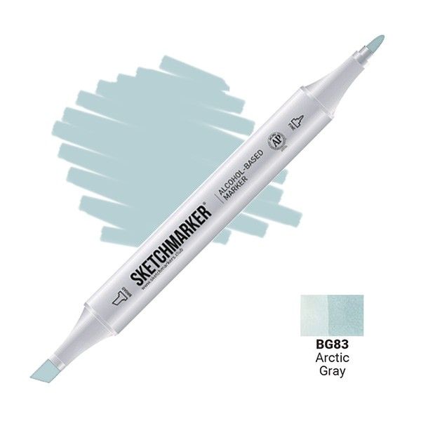 Маркер SKETCHMARKER двухсторонний на спирт.основе BG83 Арктический серый MPSM-BG83