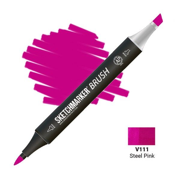Маркер SKETCHMARKER Brush двухсторонний на спирт.основе V111 Розовая сталь MPSMB-V111