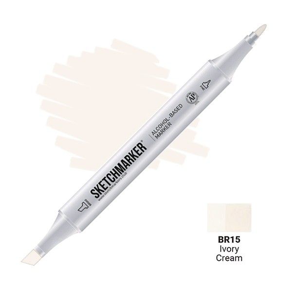 Маркер SKETCHMARKER двухсторонний на спирт.основе BR15 Кремовый MPSM-BR15
