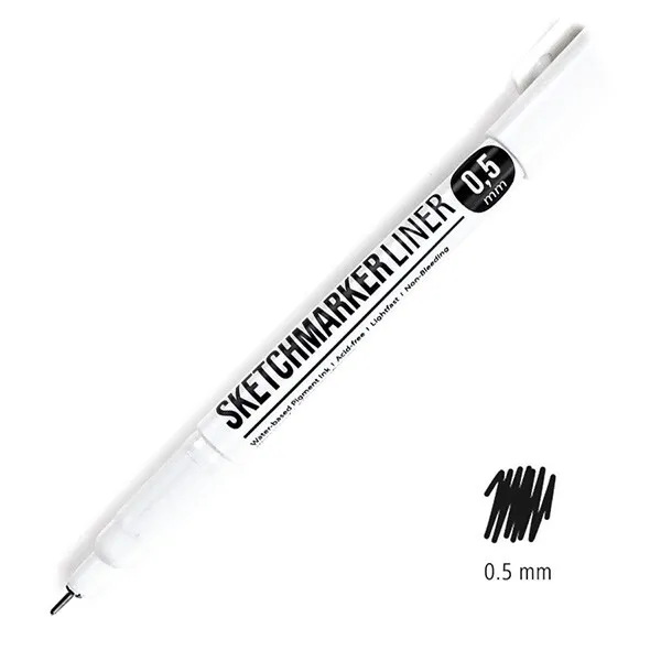 Ручка капиллярная (линер) SKETCHMARKER 0.5 мм черный MPSML-05