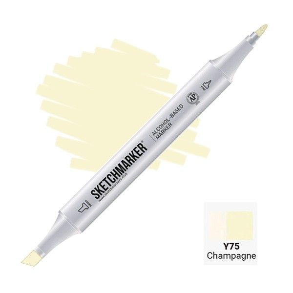 Маркер SKETCHMARKER двухсторонний на спирт.основе Y75 Шампань MPSM-Y75