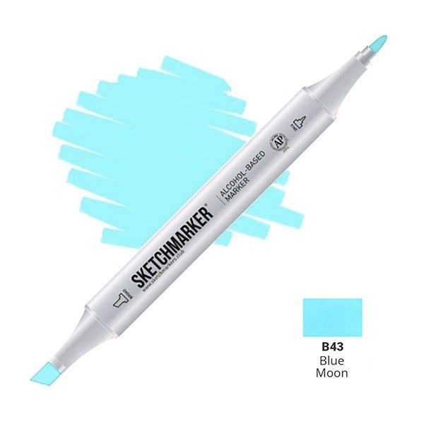 Маркер SKETCHMARKER двухсторонний на спирт.основе B43 Голубая луна MPSM-B43