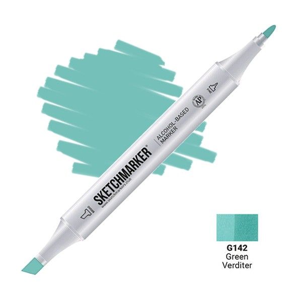 Маркер SKETCHMARKER двухсторонний на спирт.основе G142 Зеленый Вердитер MPSM-G142