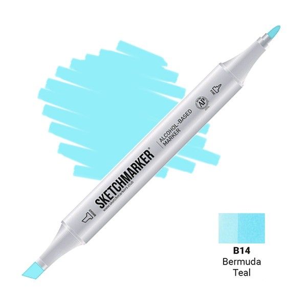 Маркер SKETCHMARKER двухсторонний на спирт.основе B14 Бермудская бирюза MPSM-B14