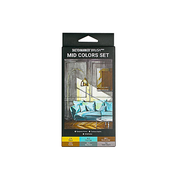Набор маркеров SKETCHMARKER Brush Mid colors 6 шт MPSMB-6MID
