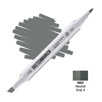 Маркер SKETCHMARKER двухсторонний на спирт.основе NG4 Нейтральный серый 4 MPSM-NG4