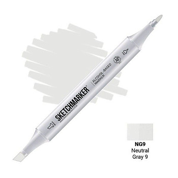 Маркер SKETCHMARKER двухсторонний на спирт.основе NG9 Нейтральный серый 9 MPSM-NG9