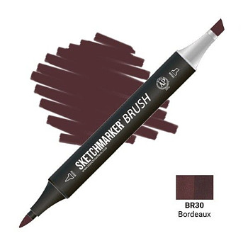 Маркер SKETCHMARKER Brush двухсторонний на спирт.основе BR30 Бордо MPSMB-BR30