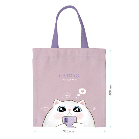 Сумка-шоппер MESHU "Catbag" 33 x 40 см, канвас RE-MS_50139
