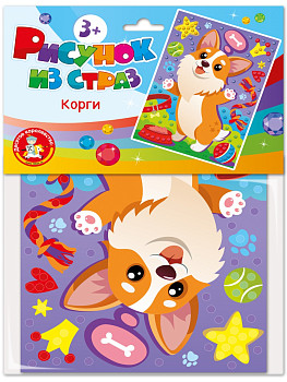 Аппликация стразами "Корги" KOR-05926