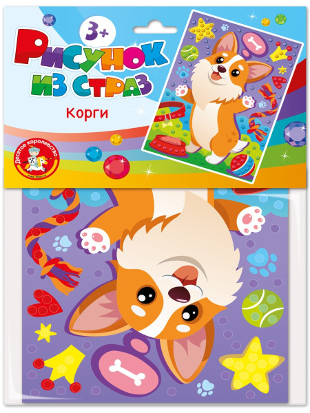 Аппликация стразами "Корги" KOR-05926