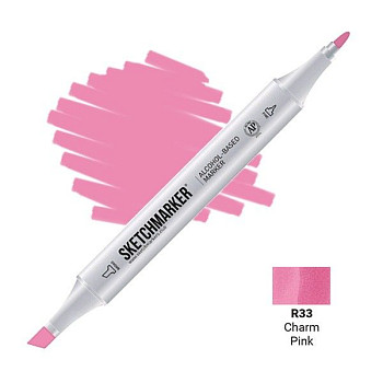 Маркер SKETCHMARKER двухсторонний на спирт.основе R33 Очаровательный розовый MPSM-R33