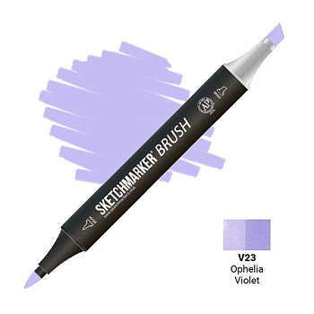 Маркер SKETCHMARKER Brush двухсторонний на спирт.основе V23 Фиалковый MPSMB-V23