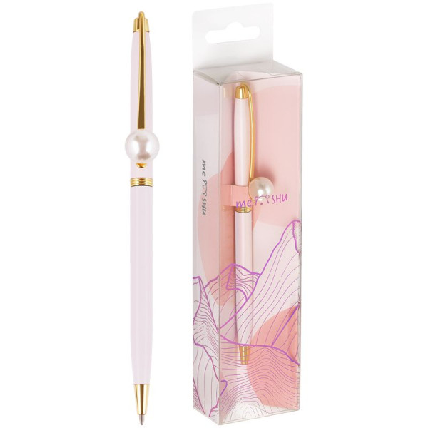 Ручка шариковая автоматическая MESHU "Pink jewel" синяя, 1.0 мм RE-MS_94048