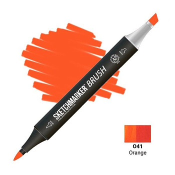 Маркер SKETCHMARKER Brush двухсторонний на спирт.основе O41 Оранжевый MPSMB-O41