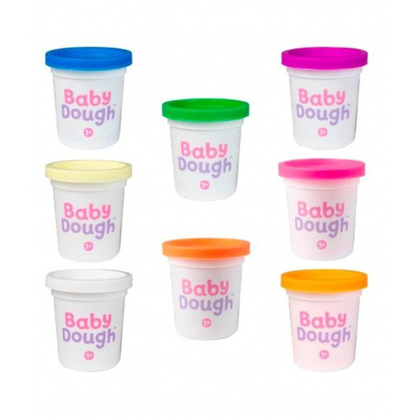 Тесто для лепки BabyDough набор 8 цветов, яркие AS-BD020