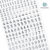 Наклейки ПВХ MESHU "Silver numbers" 10 x 21 см фольга, 170 наклеек RE-MS_43587