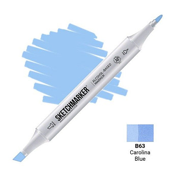 Маркер SKETCHMARKER двухсторонний на спирт.основе B63 Синяя Каролина MPSM-B63