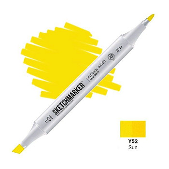 Маркер SKETCHMARKER двухсторонний на спирт.основе Y52 Солнце MPSM-Y52