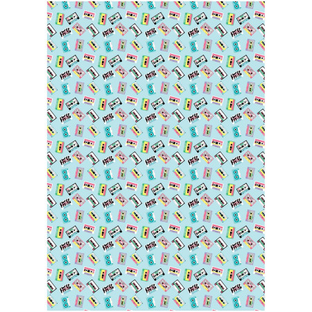 Упаковочная бумага глянцевая MESHU "Кассеты" 1л. 70 x 100 см 80 г/м2 RE-MS_53467